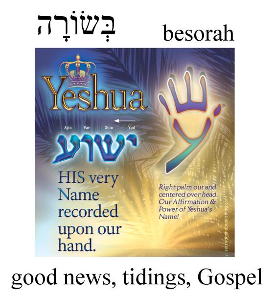 Hebrew Word of the Day (besorah)